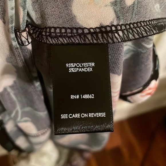 torrid black floral midi dress - Picture 5 of 7